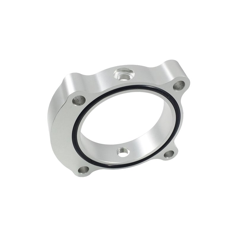 Torque Solution Throttle Body Spacer (Silver): 2013+ Hyundai Genesis Coupe 2.0T