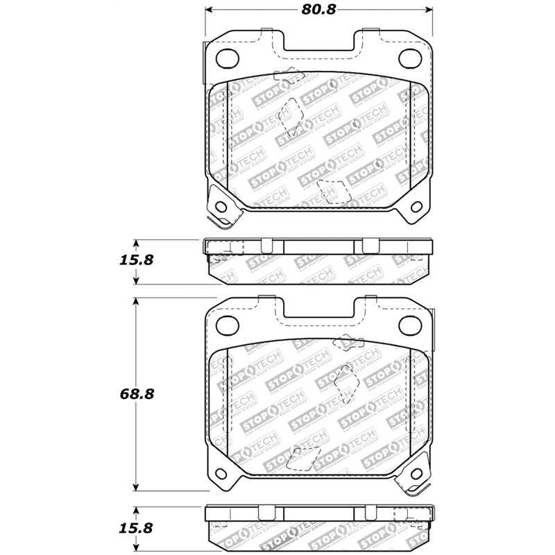 StopTech Street Touring 5/93-98 Toyota Supra Turbo Rear Brake Pads