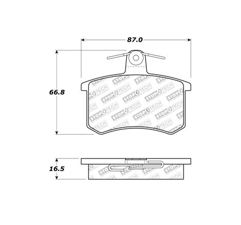 StopTech Street Touring 96-2/97 Audi A4 / 96-01 A4 Quattro / 95-98 A6 Rear Brake Pads