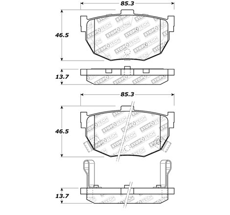 StopTech Street Touring Hyundai Elantra/Tiburon / Kia Spectra Rear Brake Pads