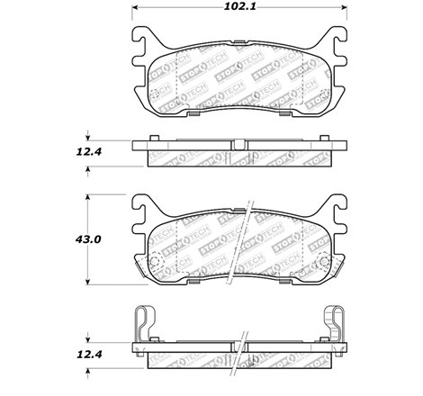 StopTech Street Touring 94-97/99-05 Miata w/ Normal Suspension Rear Brake Pads D636