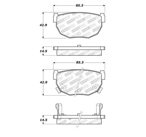 StopTech Street Touring 89-98 240SX Rear Brake Pads