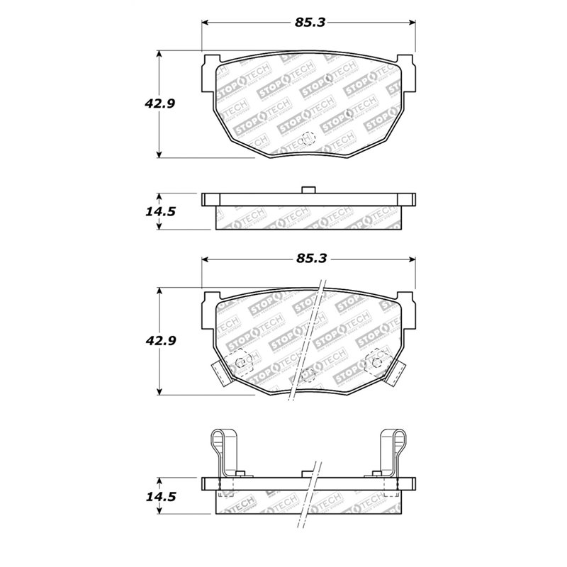 StopTech Street Touring 89-98 240SX Rear Brake Pads