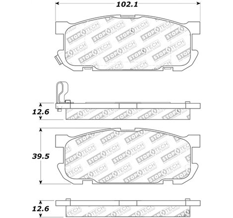 StopTech Street Touring 01-05 Miata w/ Sport Suspension Rear Brake Pads D891