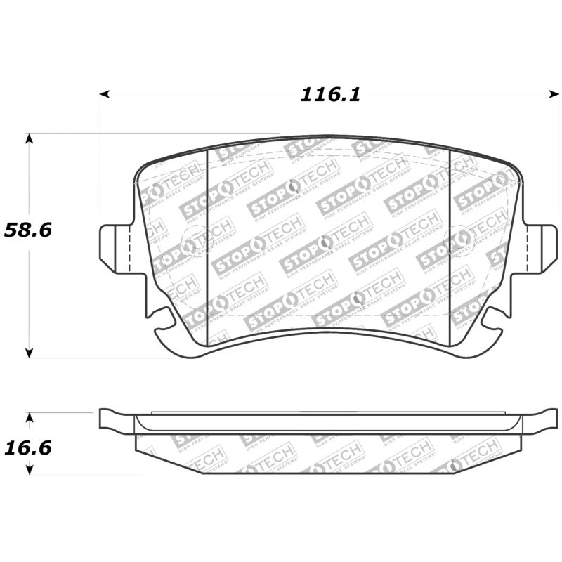 StopTech Street Touring 07-09 Audi RS4 Rear Pads