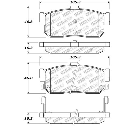 StopTech Street Touring 91-11/00 Infiniti G20/95-10/00 I30/I35 Rear Brake Pads