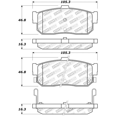 StopTech Street Touring 91-11/00 Infiniti G20/95-10/00 I30/I35 Rear Brake Pads