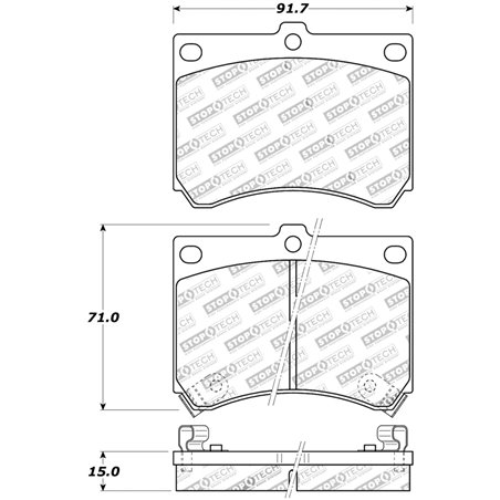 StopTech Street Touring 91-03 Ford Escort ZX2 / 92-95 Mazda MX-3 Front Brake Pads