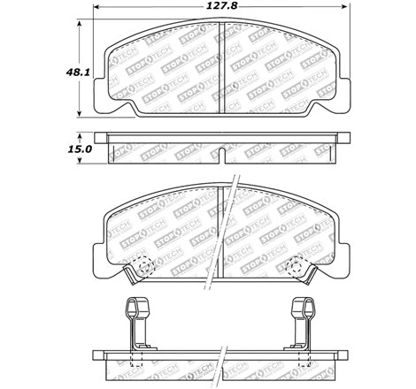 StopTech Street Touring 93-00 Honda Civic DX w/ Rr Drum Brakes Front Brake Pads