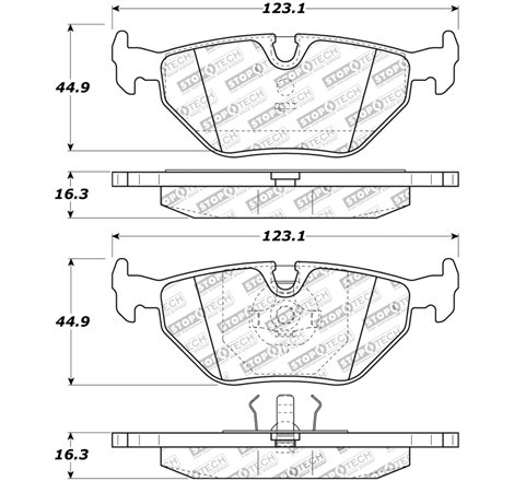 StopTech Street Touring 87-99 BMW M3 / 89-93 M5 Rear Street Street Touring Brake Pads