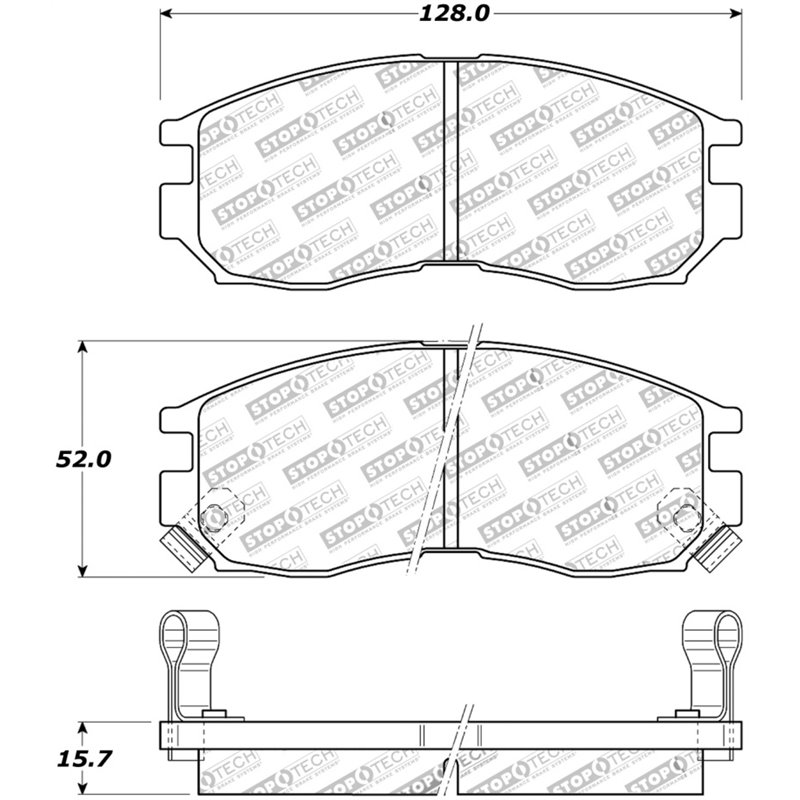 StopTech Street Touring 4/89-99 Mitsubishi Eclipse GST Front Brake Pads