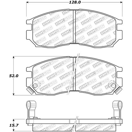 StopTech Street Touring 4/89-99 Mitsubishi Eclipse GST Front Brake Pads