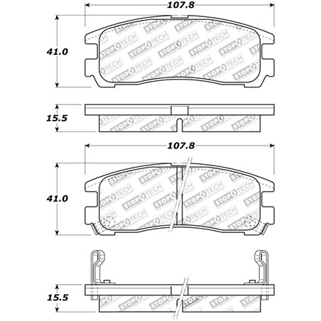 StopTech Street Touring 4/89-99 Mitsubishi Eclipse GST Rear Brake Pads