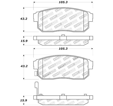 StopTech Street Touring 11/00-02 Infiniti G20/10/00-04 I30/I35 Rear Brake Pads