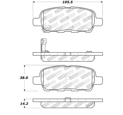 StopTech Street Touring 6/02-08 350z / 01-08 G35 Rear Brake Pads