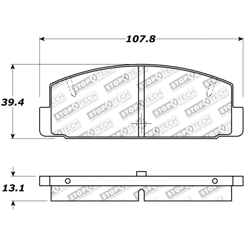 StopTech Street Touring 89-95 Mazda RX7 / 03-05 Mazda 6 Rear Brake Pads