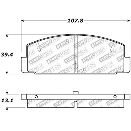 StopTech Street Touring 89-95 Mazda RX7 / 03-05 Mazda 6 Rear Brake Pads