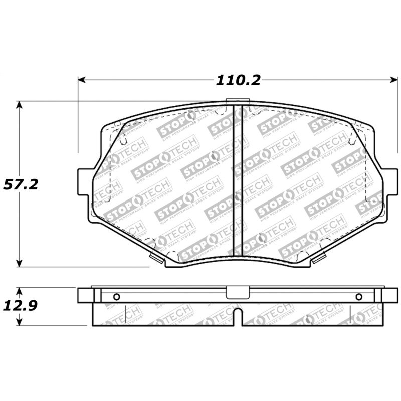 StopTech Street Touring 94-97/99-05 Miata w/Normal Suspension Front Brake Pads D635