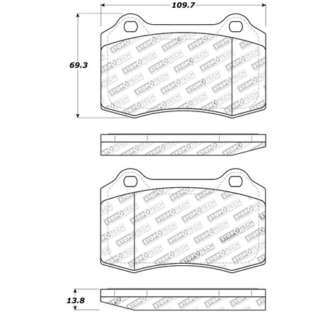 StopTech Street Touring 00-06 Jaguar S Typre R / XJ R / XJR-S Rear Brake Pads