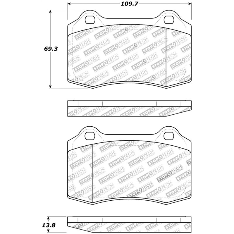 StopTech Street Touring 00-06 Jaguar S Typre R / XJ R / XJR-S Rear Brake Pads