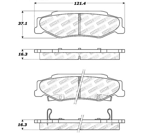 StopTech Street Touring 04-08 Cadillac XLR/XLR-V Rear Brake Pads