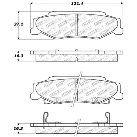 StopTech Street Touring 04-08 Cadillac XLR/XLR-V Rear Brake Pads