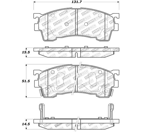 StopTech Street Touring 93-97 Ford Probe / 93-97 Mazda MX-6 Front Brake Pads