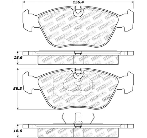 StopTech Street Touring 98-04 Volvo S60/98-00 S70/98-00 V70 Front Brake Pads