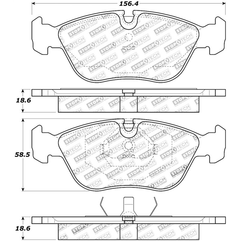 StopTech Street Touring 98-04 Volvo S60/98-00 S70/98-00 V70 Front Brake Pads