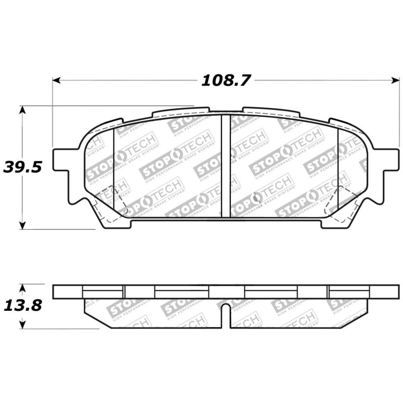 StopTech Street Touring 03-05 WRX Rear Brake Pads