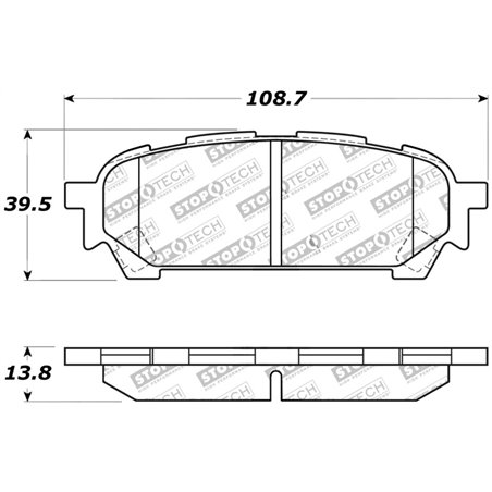 StopTech Street Touring 03-05 WRX Rear Brake Pads