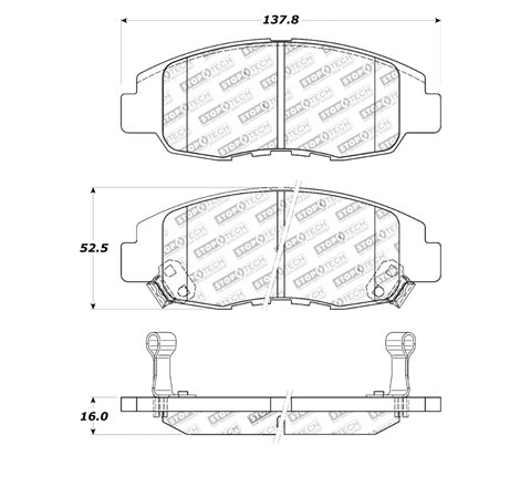 StopTech Street Touring 98-02 Honda Accord Coupe/Sedan Front Brake Pads