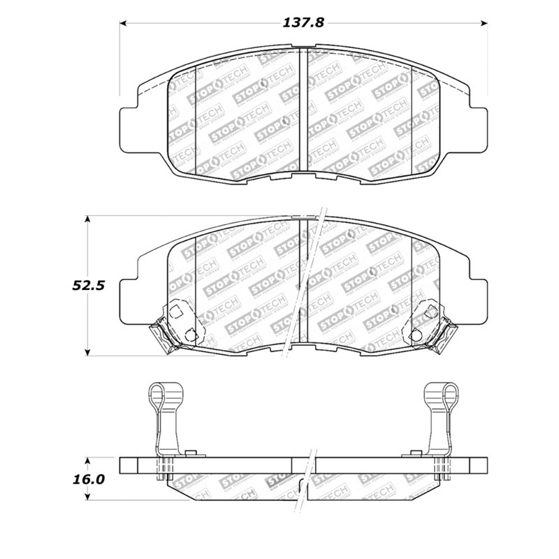 StopTech Street Touring 98-02 Honda Accord Coupe/Sedan Front Brake Pads