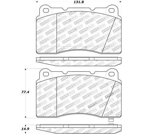 StopTech Street Touring 04-07 STi / 03-06 Evo / 08-10 Evo Front Brake Pads