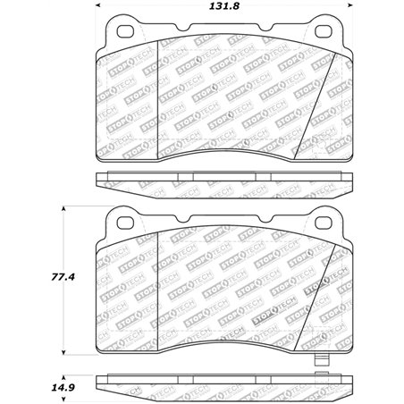 StopTech Street Touring 04-07 STi / 03-06 Evo / 08-10 Evo Front Brake Pads