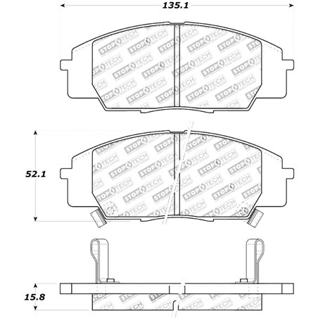 StopTech Street Touring 00-09 S2000/06+ Civic Si Front Brake Pads