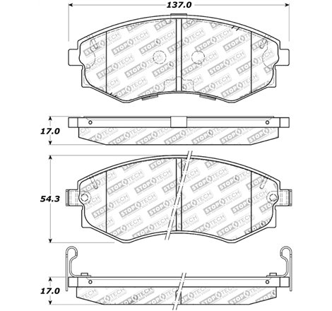 StopTech Street Touring 89-1/94 Nissan 240SX (w/ABS) Front Brake Pads