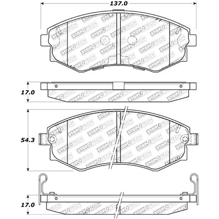 StopTech Street Touring 89-1/94 Nissan 240SX (w/ABS) Front Brake Pads