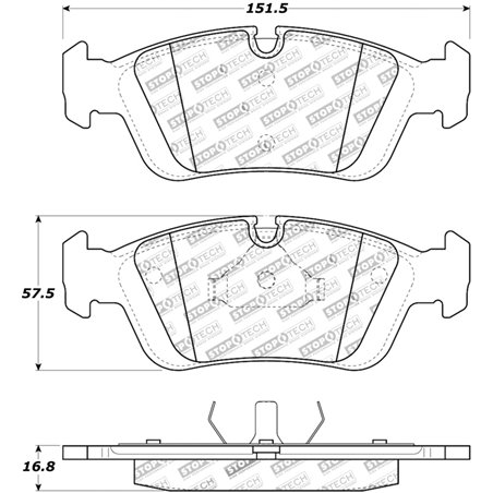 StopTech 96-02 BMW Z3 / 03-08 Z4 / 97-00 323 Front Brake Pads