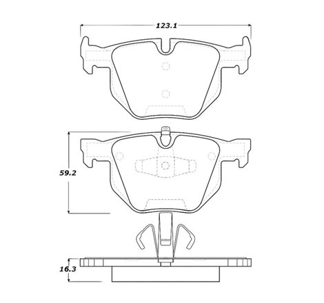 StopTech Street Touring 06 BMW 330 Series (Exc E90) Series Rear Brake Pads