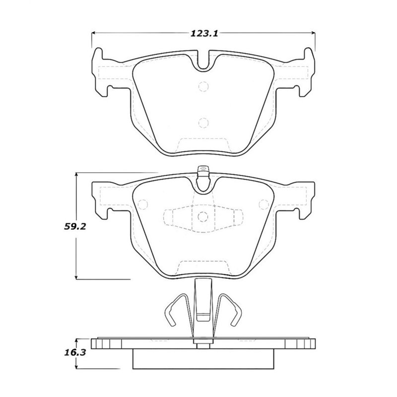 StopTech Street Touring 06 BMW 330 Series (Exc E90) Series Rear Brake Pads