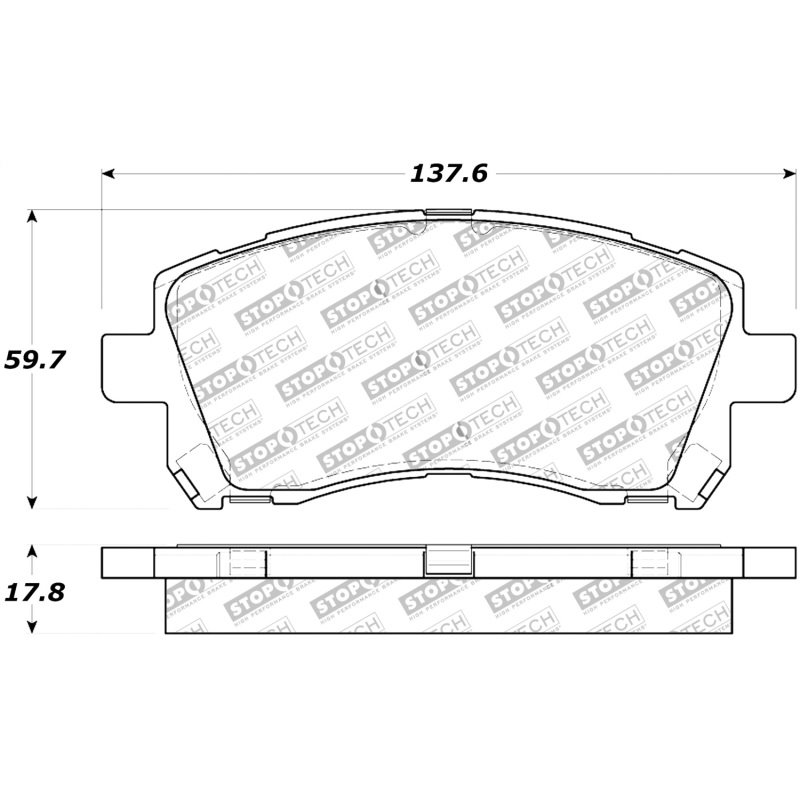 StopTech Street Touring 02-03 WRX Front Brake Pads