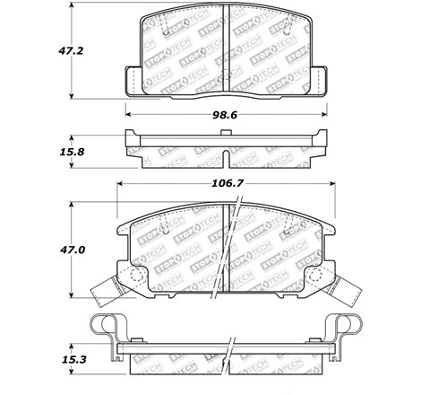 StopTech Street Touring 1/90-95/00-05 Toyota MR2/Spyder Rear Brake Pads