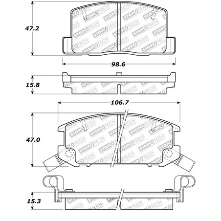 StopTech Street Touring 1/90-95/00-05 Toyota MR2/Spyder Rear Brake Pads