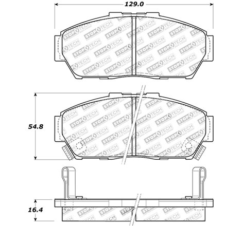 StopTech Street Touring 93-95 Honda Civic Coupe Front Brake Pads