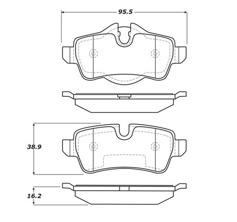 StopTech Street Touring 07-09 Mini Cooper/Cooper S Rear Brake Pads