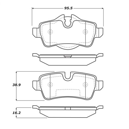 StopTech Street Touring 07-09 Mini Cooper/Cooper S Rear Brake Pads