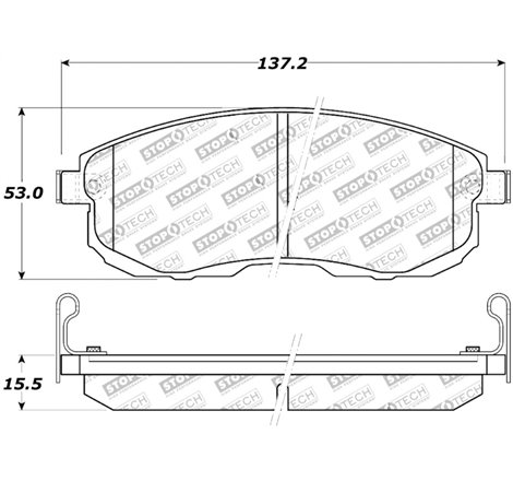 StopTech Street Touring 02-04 Infiniti I30/I35 / 02-06 Nissan Altima Front Brake Pads