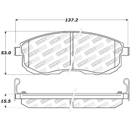 StopTech Street Touring 02-04 Infiniti I30/I35 / 02-06 Nissan Altima Front Brake Pads