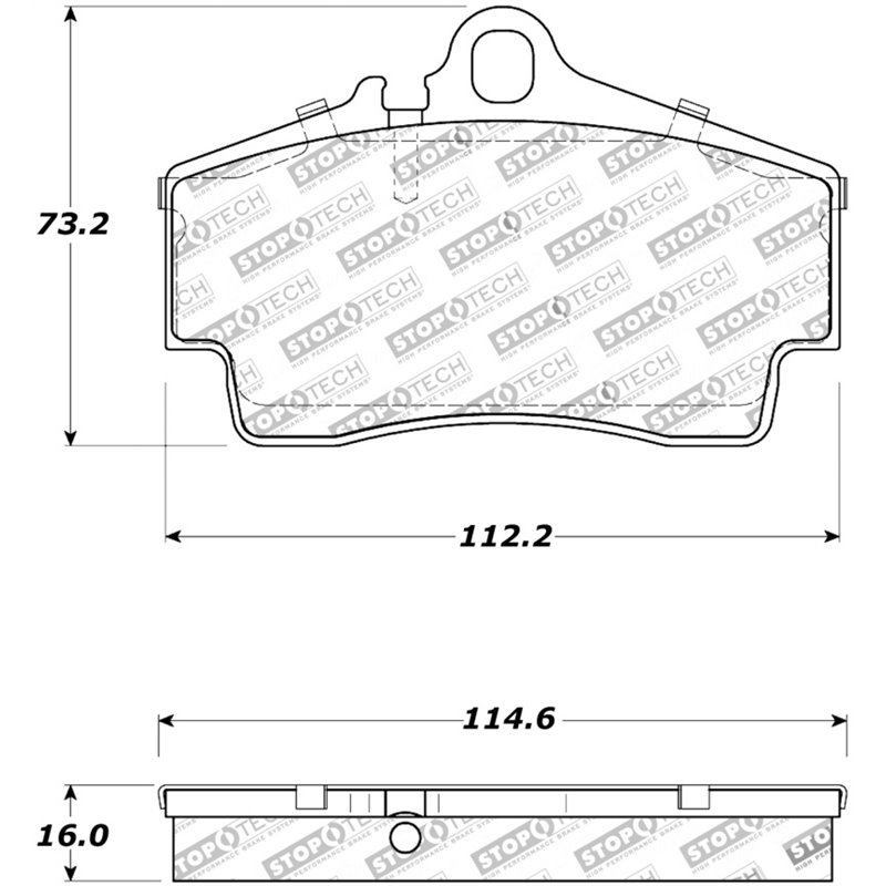 StopTech Street Touring 97-04 Porsche Boxster / 00-08 Boxster S Rear Brake Pads